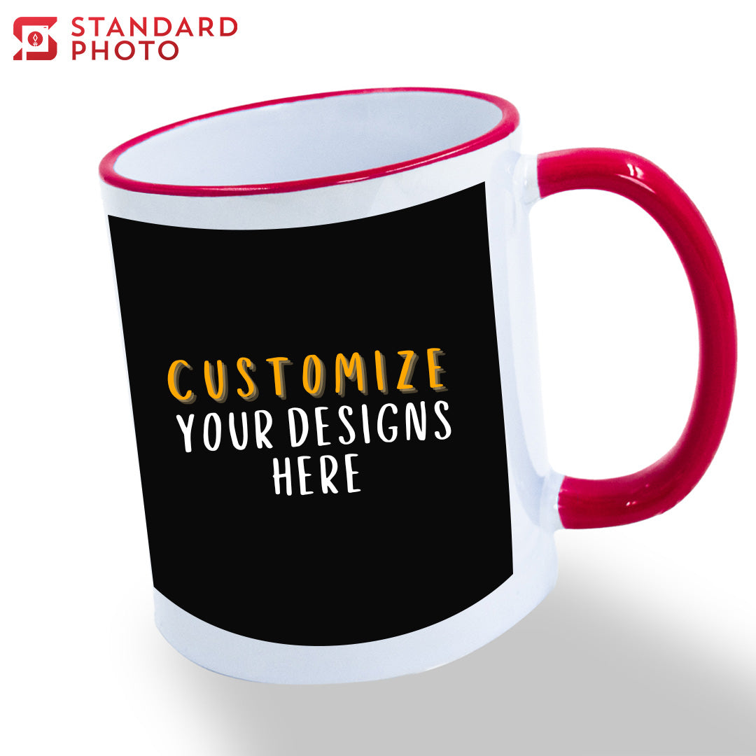 StandardPhoto Customisable Mugs Red Colour