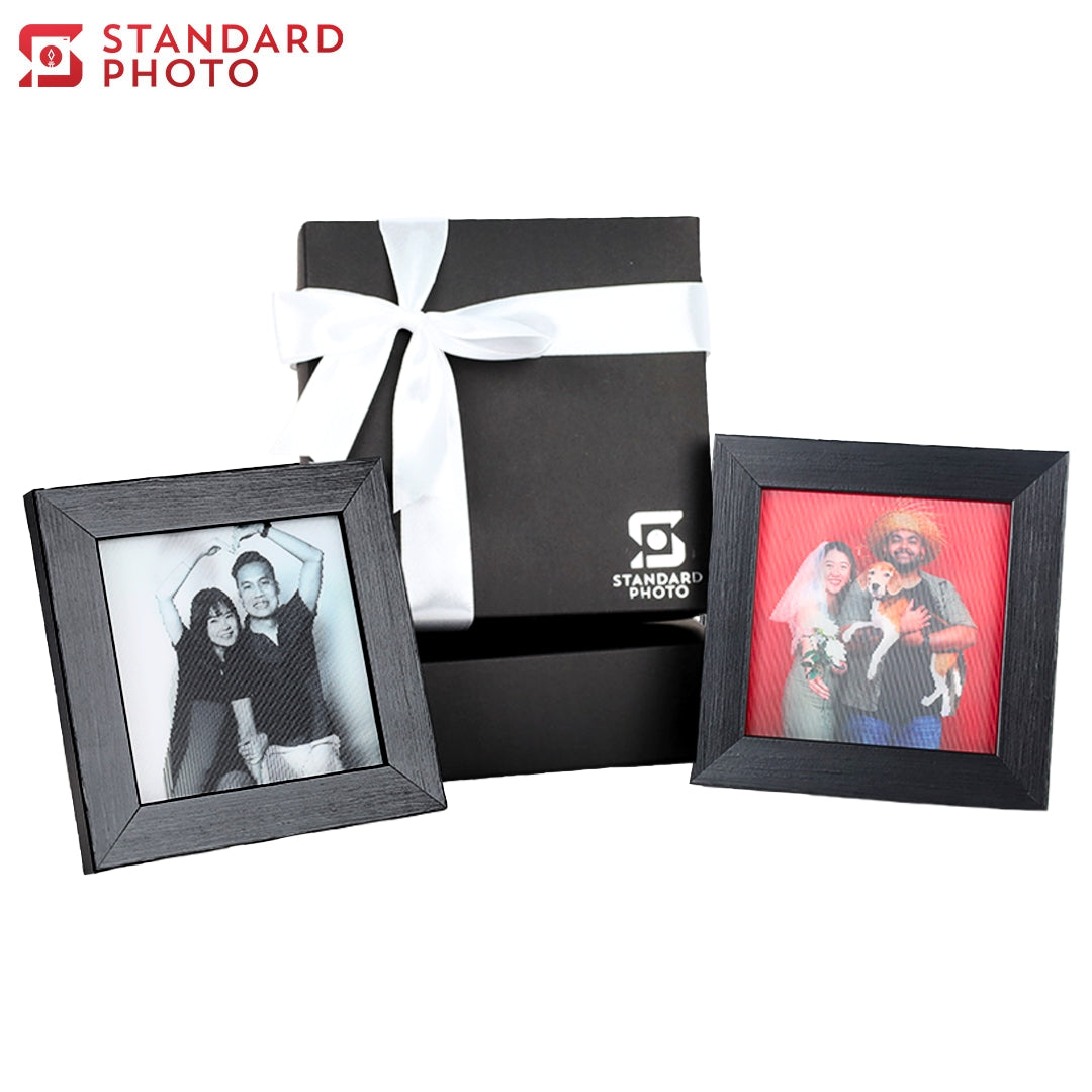 StandardPhoto Motion Print Gift Set Packaging Frame Table Decor Home Decor Customizable Custom 2-in-1 Image Color B&W Gift Box