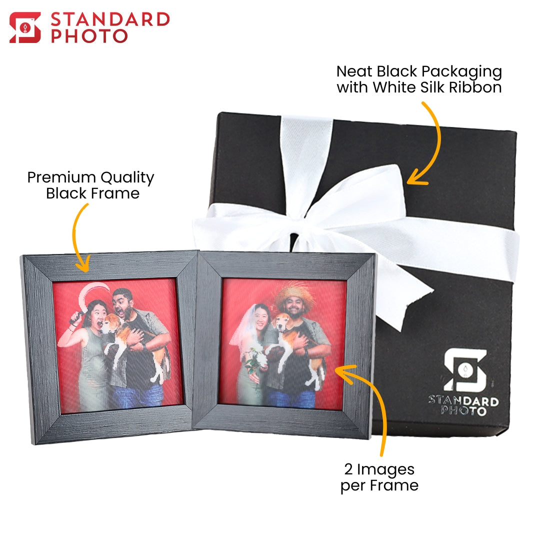 StandardPhoto Motion Print Gift Set Features Packaging Premium Quality Frame 2-in-1 Image Effect Table Decor Home Decor Customizable Custom 