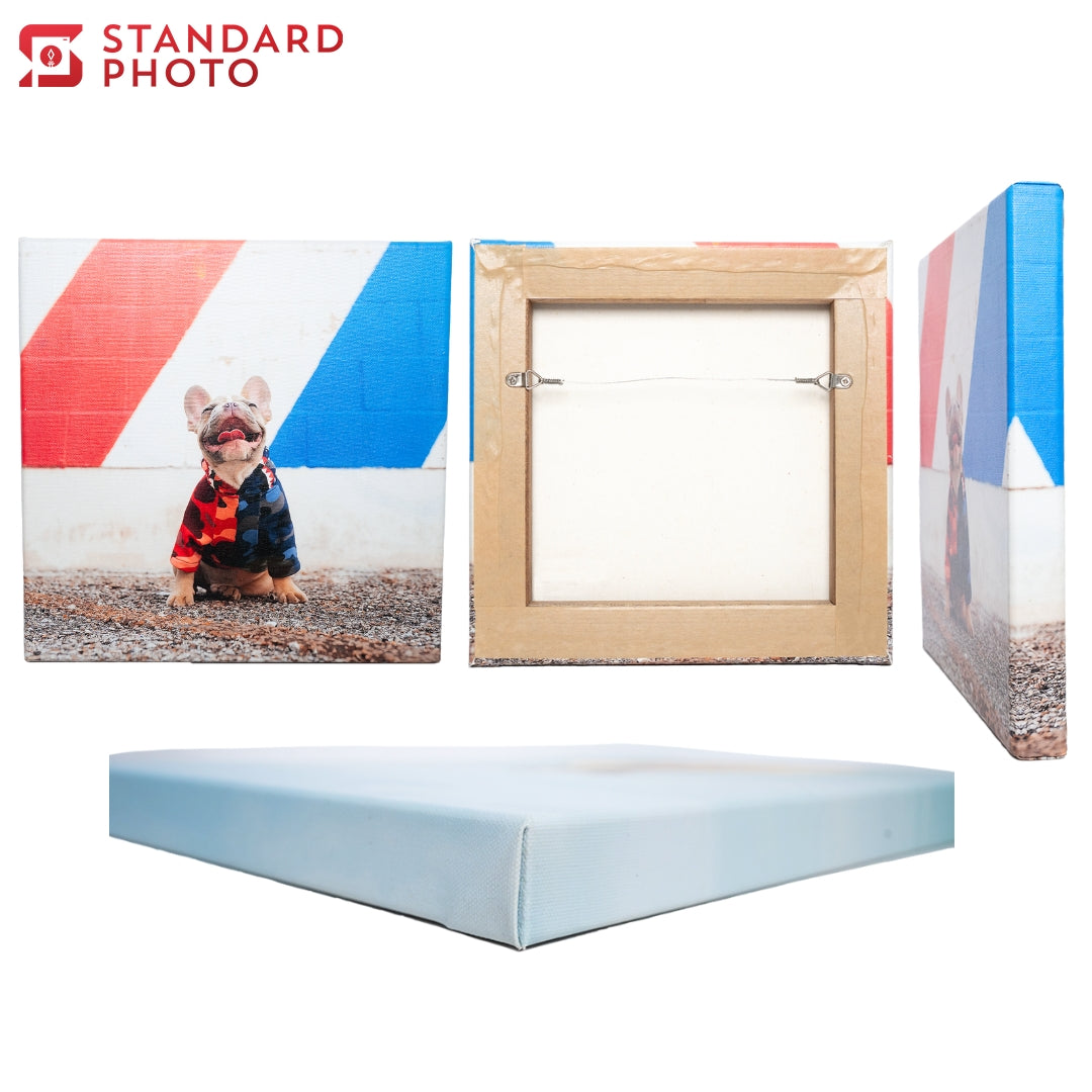 StandardPhoto Premium Square Canvas Prints All Sides Front Back Side Close Up View Image Print Material Quality