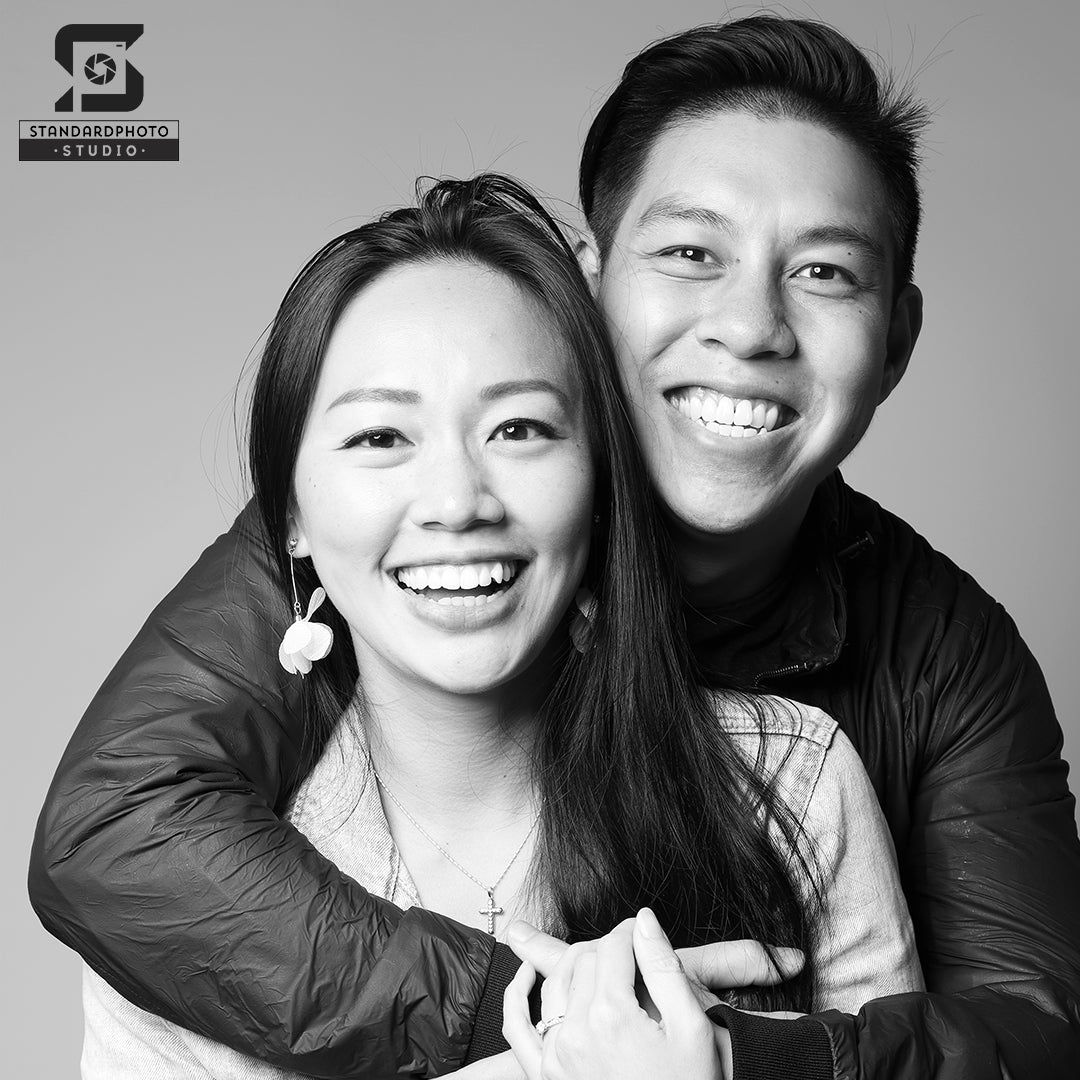 Standard Photo Black & White Studio Smiling Couple