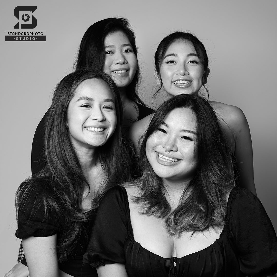 Standard Photo Black & White Studio Group of Female Friends