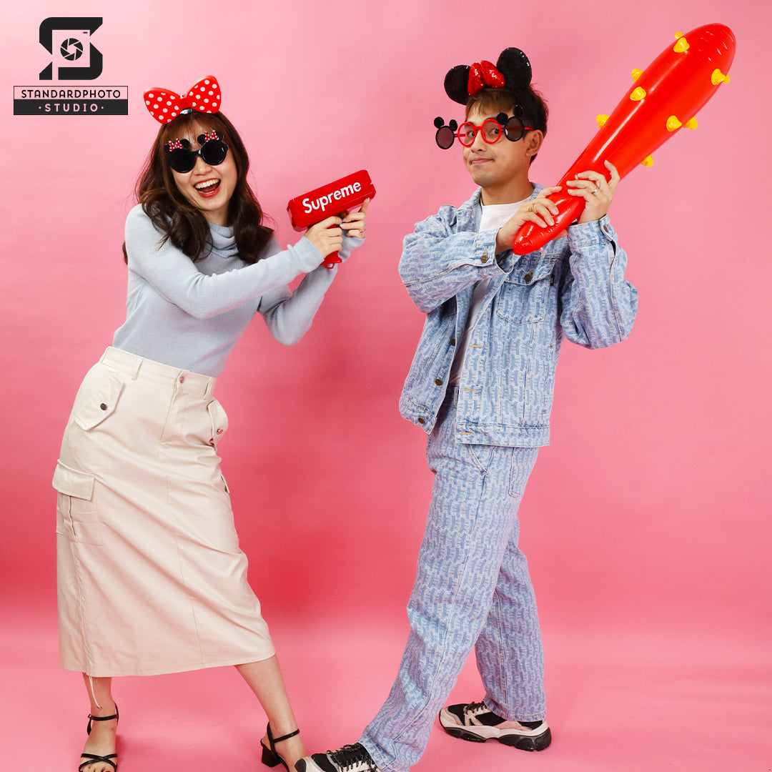 Standard Photo Colour Studio Couple Fun Photoshoot Props Mickey Minnie Supreme 