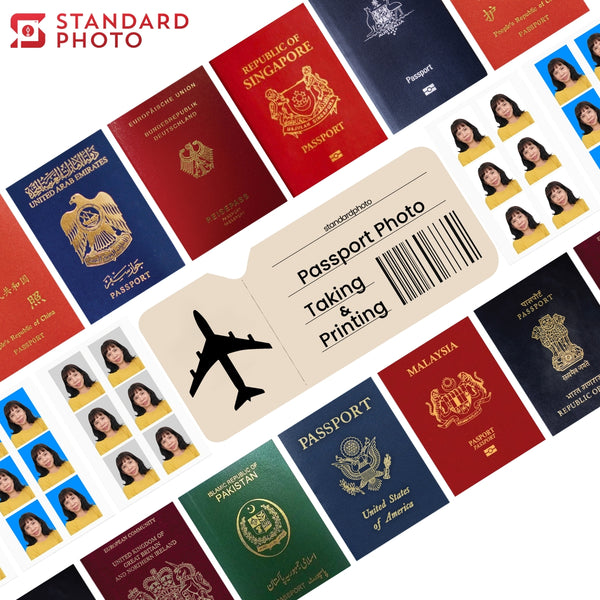 StandardPhoto Passport Photo Printing Cover Picture International ID Singapore Malaysia China Hongkong USA India Indonesia UK Passport Photo Taking