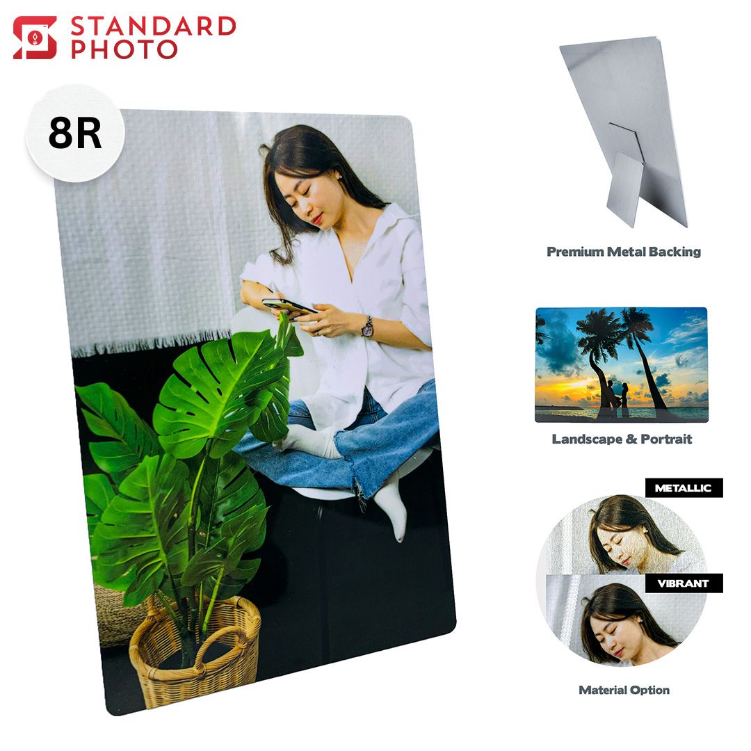 StandardPhoto Shopee Custom Products Customisable Table Top Metal Print 8R Size Upload Custom Pictures Photos Images 