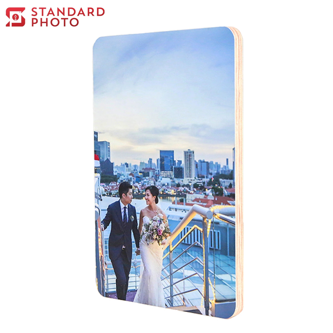 StandardPhoto Premium Wood Prints Rounded Rectangle Variation Customisable Product Image Picture Size 10"x15" 14"x21