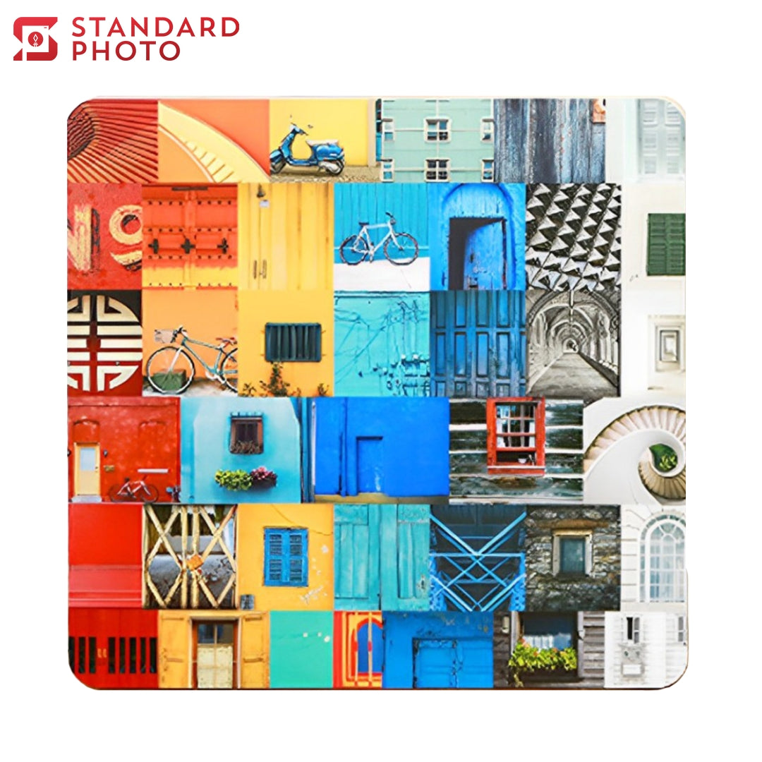 StandardPhoto Premium Wood Prints Rounded Square Variation Customisable Product Image Picture Size 12"x12" 15"x15"