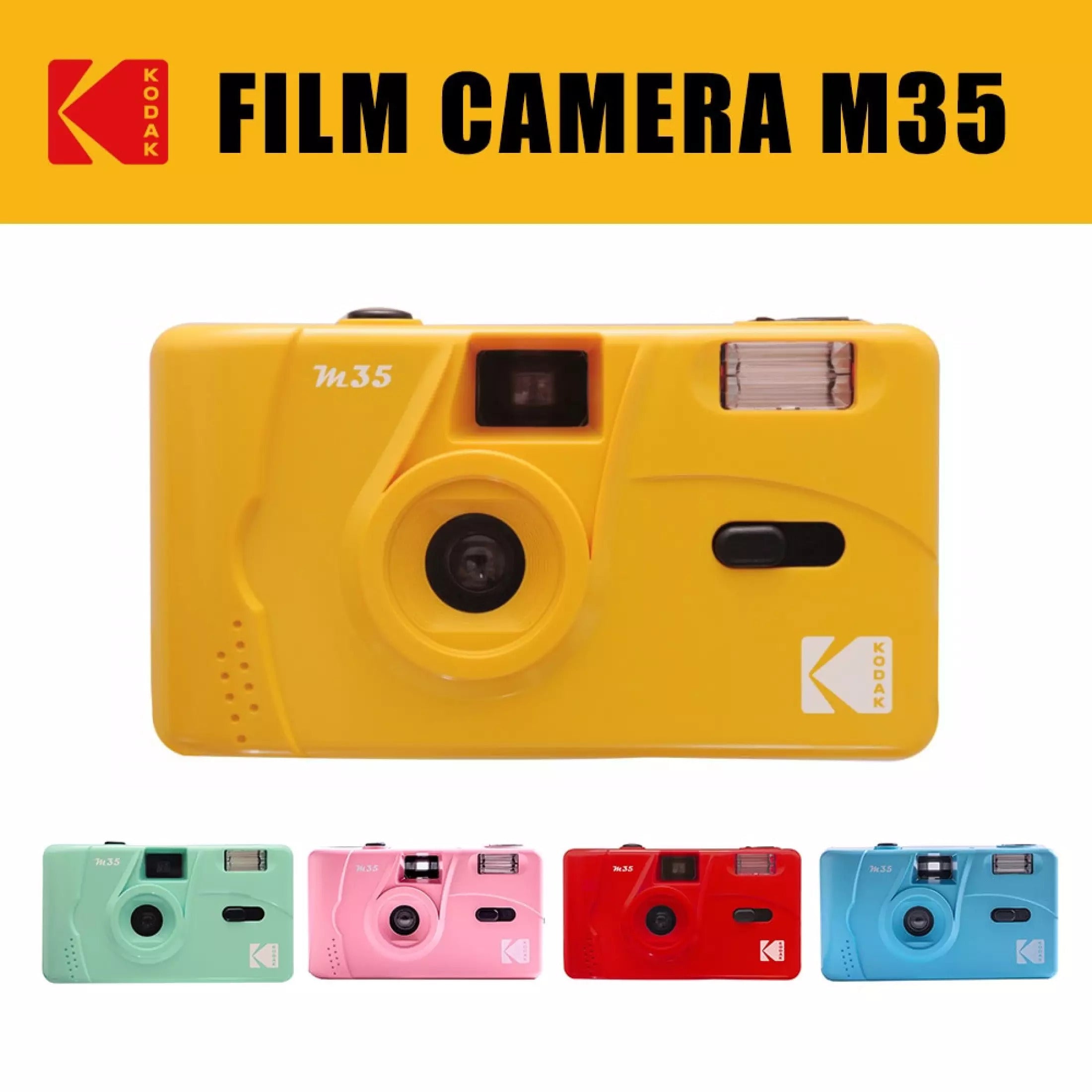 Kodak M35 Film Camera with Flash (Flame Scarlet)